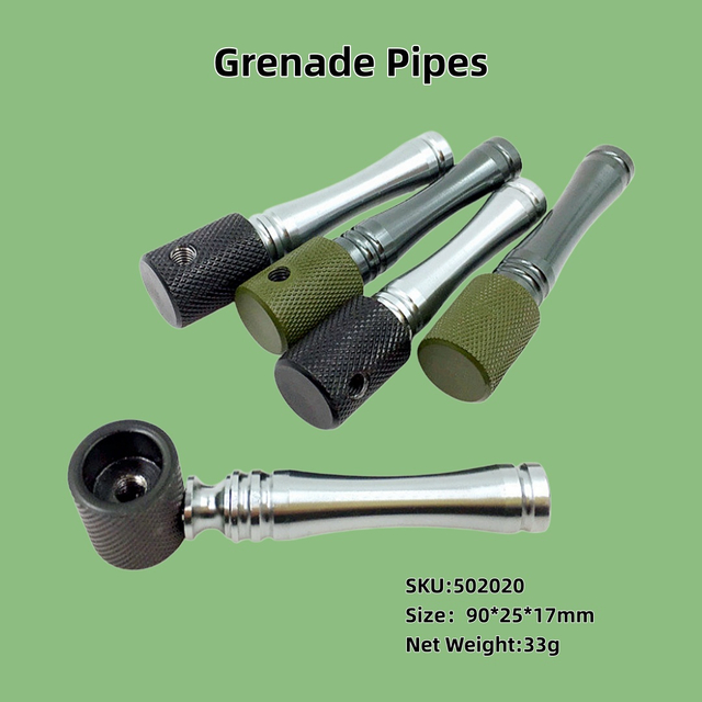Grenade Shaped Metal Smoking Pipe Novelty Discreet Tobacco Hand Pipe Unique Mechanic Themed Gift for Smokers