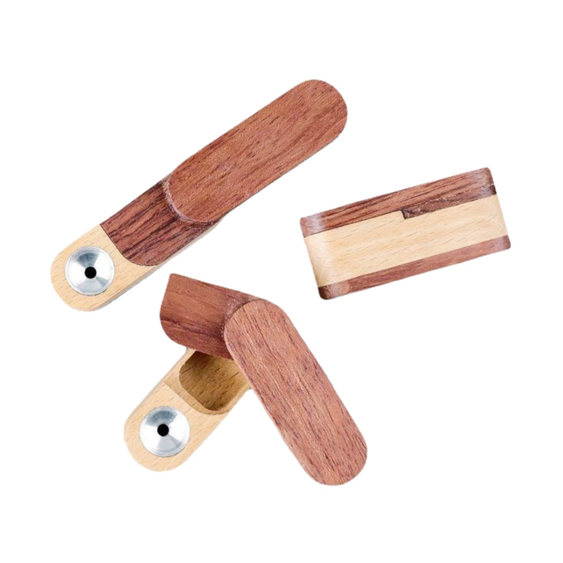 Wooden Monkey Shaped Metal Smoking Pipe Novelty Discreet Tobacco Hand Pipe Unique Mechanic Themed Gift for Smokers