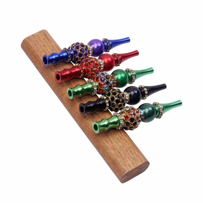 Luxury Rhinestone Hookah Tips Glitter Ball Metal Mouthpiece Decorative Shisha Nargila Hose Nozzle Hookah Tips Hookah Mouthpiece Shisha Accessories Nargila Hose Tip