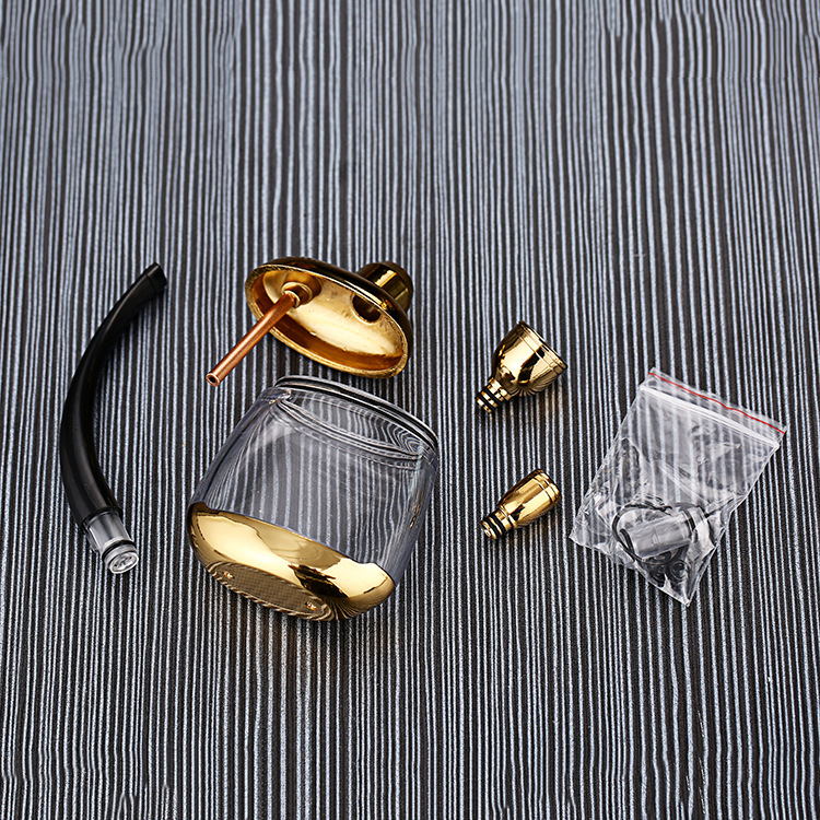 2-in-1 Vintage Metal Water Pipe, Antique Style Mini Hookah, Glass And Metal Water Pipe, Decorative Water Filtered Pipe